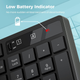 Беспроводной комплект клавиатура и мышь Lovaky 2.4G USB, 104 клавиши, 1600 DPI, тихий, черный - изображение 7