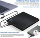 Внешний CD/DVD привод для ноутбука (USB 3.0 + Type-C) с аудиопортами и дополнительными разъемами — для Mac, Windows, ПК - изображение 6