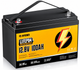 Аккумулятор 12в 100Ач LiFePO4 (литий-железо-фосфатный) RVPOZWER 12.8V 100Ah с BMS - изображение 1