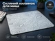 Скляний килимок для миші WorkPlaceShop BigWhiteWaves білий 400x400x5 мм (WPS-GL-BWW-400x400) - изображение 2