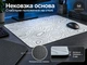 Скляний килимок для миші WorkPlaceShop BigWhiteWaves білий 300x350x5 мм (WPS-GL-BWW-300x350) - изображение 3