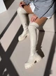 Женские ботфорты 2088 39 25 см Бежевий - изображение 10