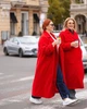 Жіноче пальто з кашеміру преміум якості Червоний XXXL-XXXXL - зображення 3