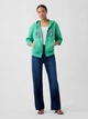 Толстовка на молнии утепленная с капюшоном на флисе женская GAP 292185349 2XL Зеленая (1162626608) - изображение 3
