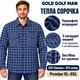 Сорочка чоловіча утеплена Gold Golf Man у клітинку на термофлісі,XXL, Синій - зображення 7