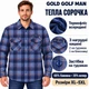 Сорочка чоловіча утеплена Gold Golf Man у клітинку на термофлісі,XXXL, Темно-синій - зображення 5