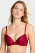 Комплект білизни: бюстгальтер push-up і трусики-шортики Victoria's Secret 85D/XL Бордовий (152840) - зображення 3