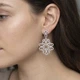 Сережки-гвоздики ALMAZING ажурні «Мереживо» - зображення 2