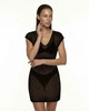 Пляжна в'язана туніка міні Mila Ricco Ibiza Чорний XL - зображення 5