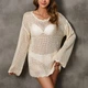 Пляжна в'язана туніка оверсайз Mila Ricco Serenity Бежевий XL - зображення 4