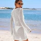 Пляжна в'язана туніка з кільцем Mila Ricco Breeze Білий XL - зображення 6