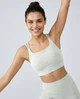 Женский спортивный топ бра Nordvik Luxe-Support Кремовый L - изображение 6
