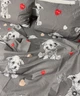 Комплект постільної білизни Євро «Love Dog» (Сірий з цуценятами), Бязь GOLD LUX, підковдра 200*220 см, 100% бавовна - зображення 3