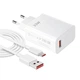 Комплект швидка зарядка LEXEGO 33W Turbo Charge зарядний пристрій з кабелем USB-A to Type-C для телефона планшета блок живлення зі шнуром Quick Charge мережевий адаптер для Xiaomi Samsung iPhone ксяомі самсунга білий (XMK-33W) - зображення 7