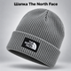 Зимняя мужская шапка The North Face TNF для зимы, теплая вязаная шапка Норт Фейс на зиму, универсальный размер One Size AGR-0 серый цвет - изображение 1