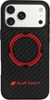 Etui plecki Audi RSQ Carbon Fiber Sport Red Circle MagSafe do Apple iPhone 18 Pro Max/17 Pro Max Black (AUS-TPUPCMIP18PM-RSQ/D5-BK) - obraz 1