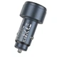 Автомобільний зарядний пристрій HOCO Z57B Glorious 63W dual-port digital display PD45W+QC3.0 car charger Metal Gray - зображення 5