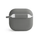 Силиконовый чехол для Apple AirPods 4 Slim с карабином серый Lavender Grey - изображение 3