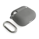 Силиконовый чехол для Apple AirPods 4 Slim с карабином серый Lavender Grey - изображение 4