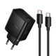 СЗП Hoco N75 Grande 65W QC+PD (1USB-A/2C) + кабель Type-C to Type-C Black - зображення 1