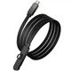 Дата кабель Hoco U150 Exquisite side plug and stand Type-C to Type-C 60W (1.2m) Black - изображение 3