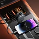 Автомобільний зарядний пристрій HOCO Z67A Triunfar PD60W(1C1A)+Type-C/iP car charger with dual telescopic cable and digital display dark Metal Gray (6942007680844) - изображение 8