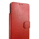 Чехол-книжка для ZTE Blade A76 красная (натуральная кожа, магнитный хлястик, подставка) - изображение 3