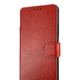Чехол-книжка для ZTE Blade A76 красная (натуральная кожа, магнитный хлястик, подставка) - изображение 4