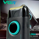Электробритва двойное лезвие мощность 7000-9000 RPM LED дисплей VGR V-378 черный - изображение 4