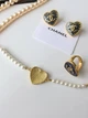 Браслет Chanel з перлин Шанель чорне серце (202) - изображение 3