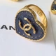 Каблучка Chanel золотиста Шанель чорне серце (201) - изображение 1