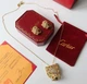 Сережки Cartier золотисті Картьє Голова пантери (211) - зображення 3