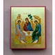 Писана грецька ікона Святої Трійці 15×19 см - зображення 3