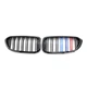 Ноздри решетки радиатора переднего бампера BMW 5 series G30/G38 2018-2020 Black 2BAR colour - изображение 3