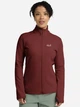 Спортивная кофта женская Jack Wolfskin Astrotrail Fz W A65848-J0211 L Бордовая (4064886781701) - изображение 1