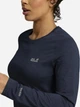 Спортивная кофта женская Jack Wolfskin Trail Ls W A66366-C0412 L Синяя (4064886762458) - изображение 4