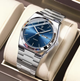 Чоловічий наручний годинник POEDAGAR 930 Silver Blue кварцовий зі сталевим браслетом 3 ATM - зображення 1
