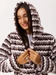 Халат женский из велсофту теплый с капюшоном зимний BARWA garments 0227/1 M Шоколадный (2110022712152) - изображение 4