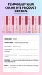 SEVICH Temporary Hair Color Stick Pink 10 мл Тимчасова фарба-стік для волосся Севіч рожева зі щіточкою-аплікатором для фарбування пасм - зображення 5
