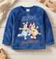 Дитяча тепла плюшева кофта "bluey and bingo" (4-5 років, 110 см), синій - изображение 1