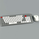 Бездротова клавіатура та 3D мишка 99 клавіш DPI 800-1000-1200 Jedel WS739 Сірий - зображення 1