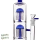 Стеклянный бонг для курения Triple Tree 35 см Blue с 3 перколяторами - изображение 5