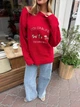 Свитер с вышивкой таксами 42-46 красный - изображение 4