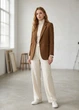 Жакет жіночий на один гудзик однотонний G&N Коричневий 22099 2XL (укр 52-54) - зображення 1