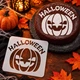 Трафарет для торта на Хелловін Гарбуз Halloween кондитерський шаблон для декору 13 на 13 см сірий - зображення 1