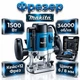Фрезер Makita 1500 Вт 34000 об/мин цанга 6/8 мм Кейс 12 фрез - изображение 1