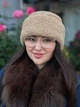 Зимова тепла хутряна шапка TEDDY LUXE з флісом жіноча бежева - зображення 3