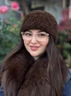 Зимняя теплая меховая шапка TEDDY LUXE с флисом женская коричневая - изображение 3