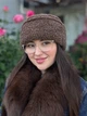 Зимняя теплая меховая шапка TEDDY LUXE с флисом женская светло-коричневая - изображение 2