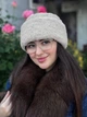 Зимняя теплая меховая шапка TEDDY LUXE с флисом женская молочная - изображение 4